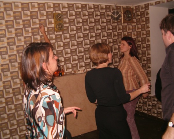 Dancing at the end of the evening.