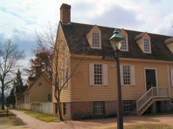 One of the many wooden building.