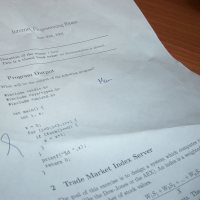 The test Picture of today's test.