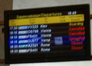 Flight to Vienna cancelled.