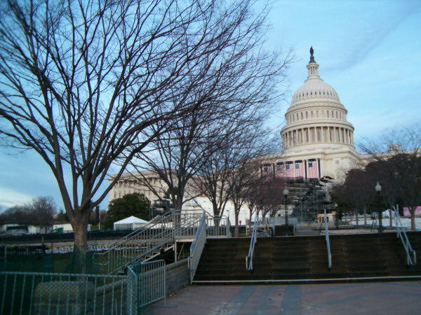 Barriers near the Capitol.