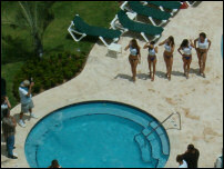 Photo shoot at the pool