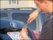 License plate for our car.