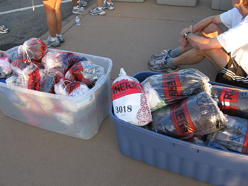 Crowd at the start of the half marathon.