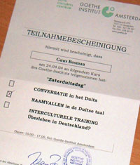 Teilnahmebescheinigung.